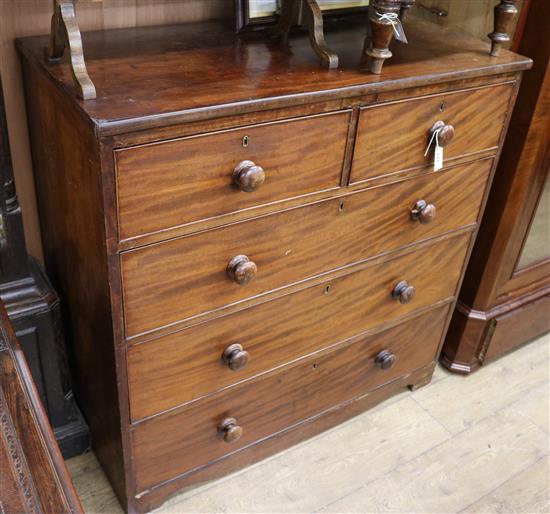 A Victorian mahogany chest of drawers W.105cm